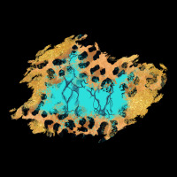 Glitter Leopard Turquoise Patch Heavyweight Sweatshirt | Teevron