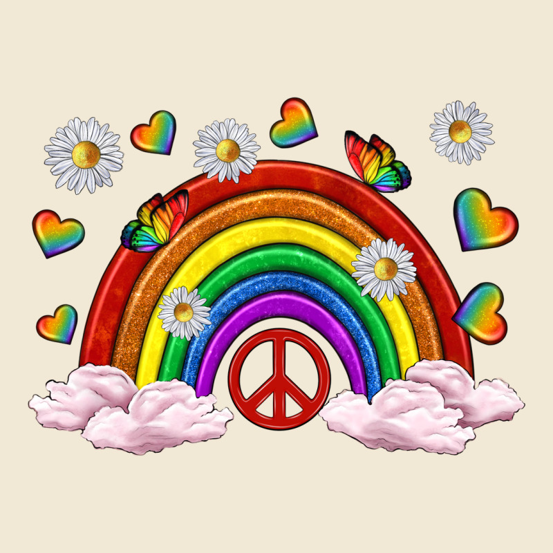 Pride Rainbow With Daisy And Butterfly Ladies Tee by texasbilliewilder | Teevron