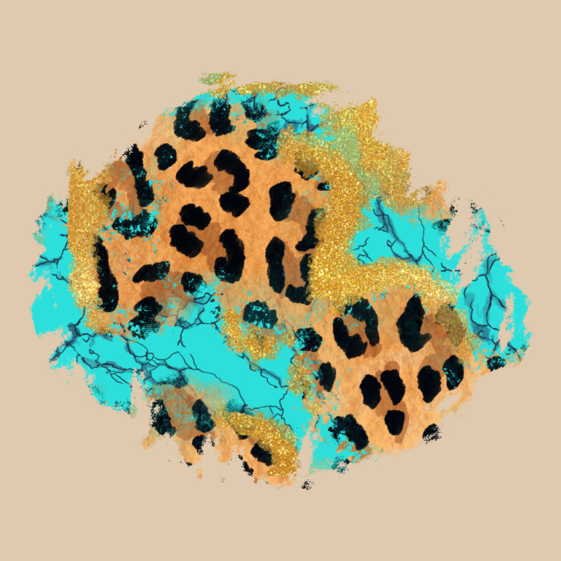 Glitter Leopard Turquoise Patch Heavyweight Sweatshirt by AdoDesignShop | Teevron