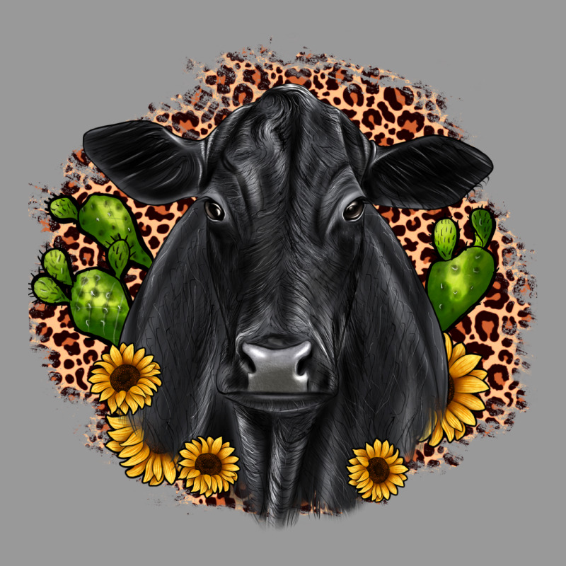 Black Angus Cactus Sunflower Vintage Hoodie by JahusDesignShop | Teevron