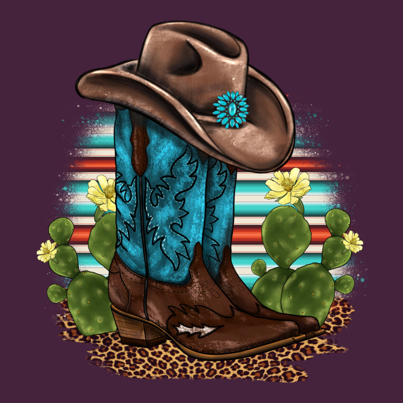 Western Boots And Hat Cactus Leopard Serape Pattern Classic Tee by BarkalooDesign | Teevron