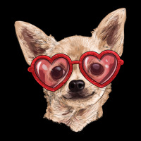 Chihuahua Dog With Love Glasses Ladies Tee | Teevron