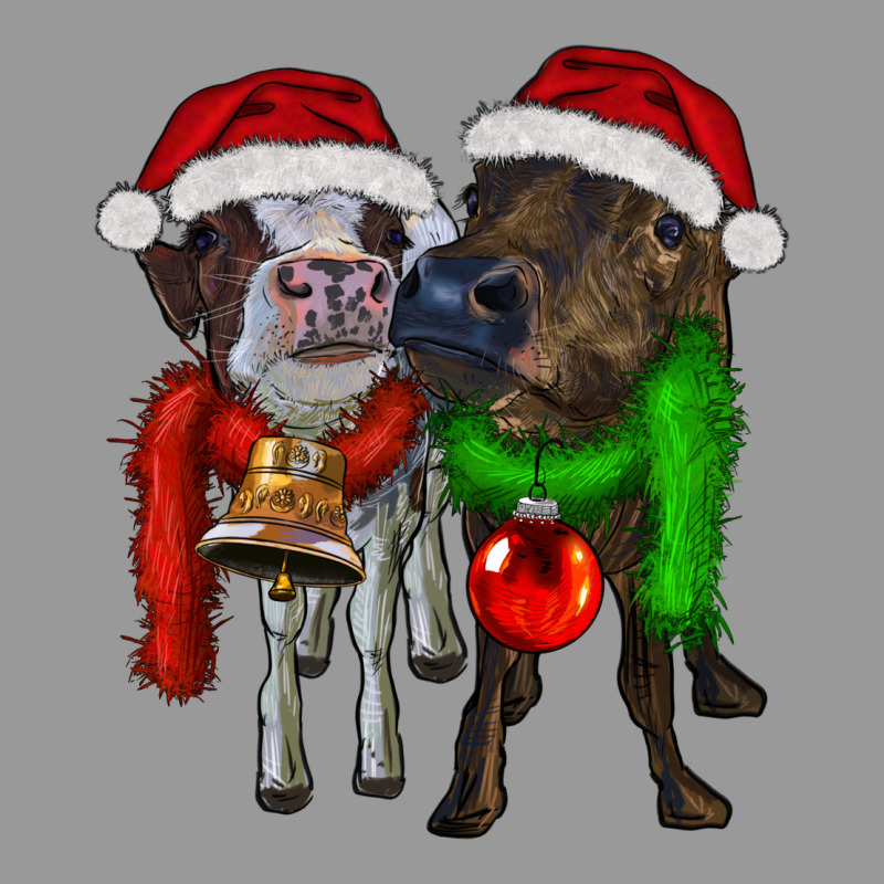 Two Christmas Heifers Vintage Hoodie by RanaPortraitStore | Teevron