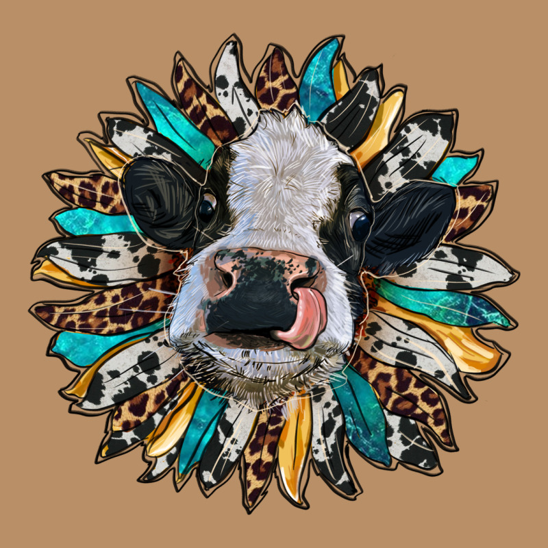 Baby Cow With Sunflower Vintage Hoodie by RanaPortraitStore | Teevron