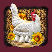 Perched Chicken With Sunflowers Leopard Background Classic Tee | Teevron