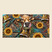 Cow With Aztec Leopard And Sunflower Ladies Tee | Teevron