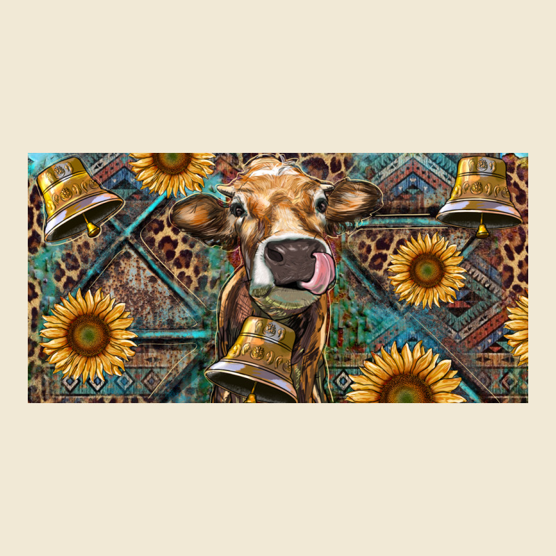 Cow With Aztec Leopard And Sunflower Ladies Tee by RanaPortraitStore | Teevron