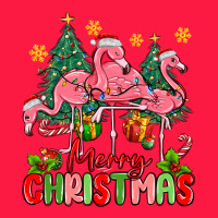 Merry Christmas Flamingos Zipper Hoodie | Teevron