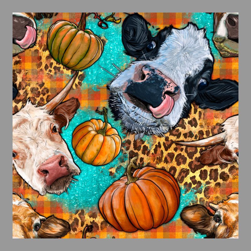 Autumn Cows Seamless Pattern Vintage Hoodie by BundleAndBundleShop | Teevron