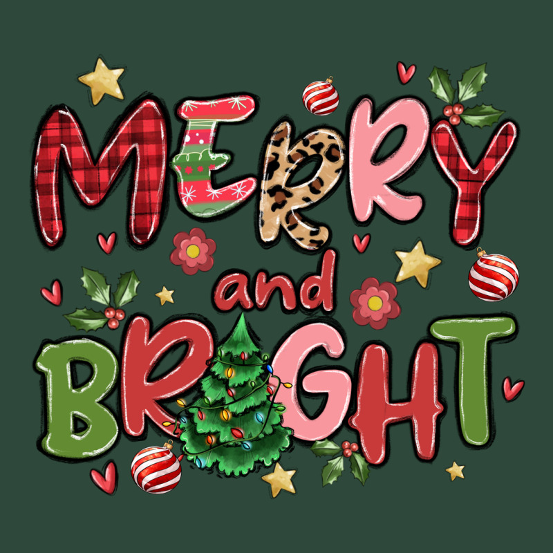 Merry And Bright Zipper Hoodie by MaliasSmallBusiness | Teevron
