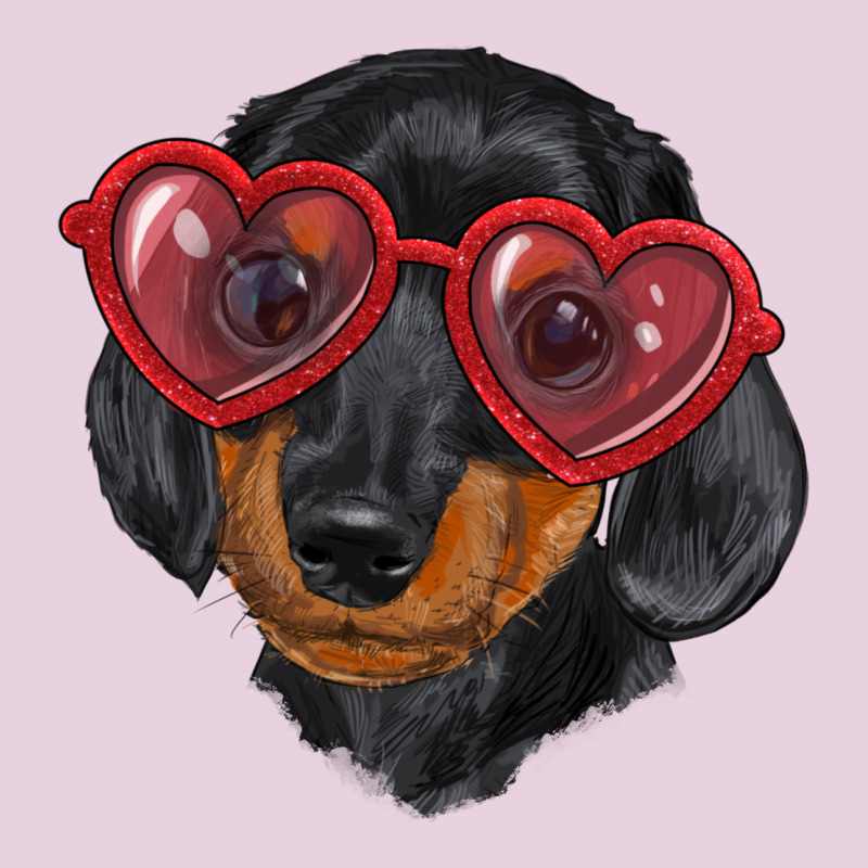 Dachshund With Love Glasses Ladies Tee by RanaPortraitStore | Teevron