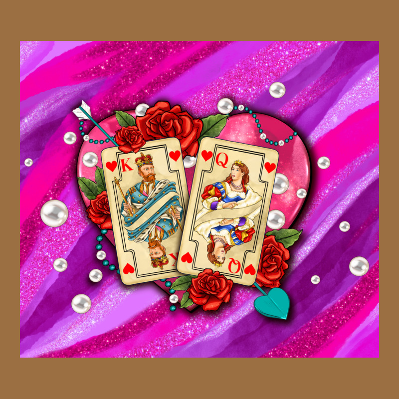 Valentines Day Playing Cards And Pearl Watercolor Vintage Tee by AdoDesignShop | Teevron