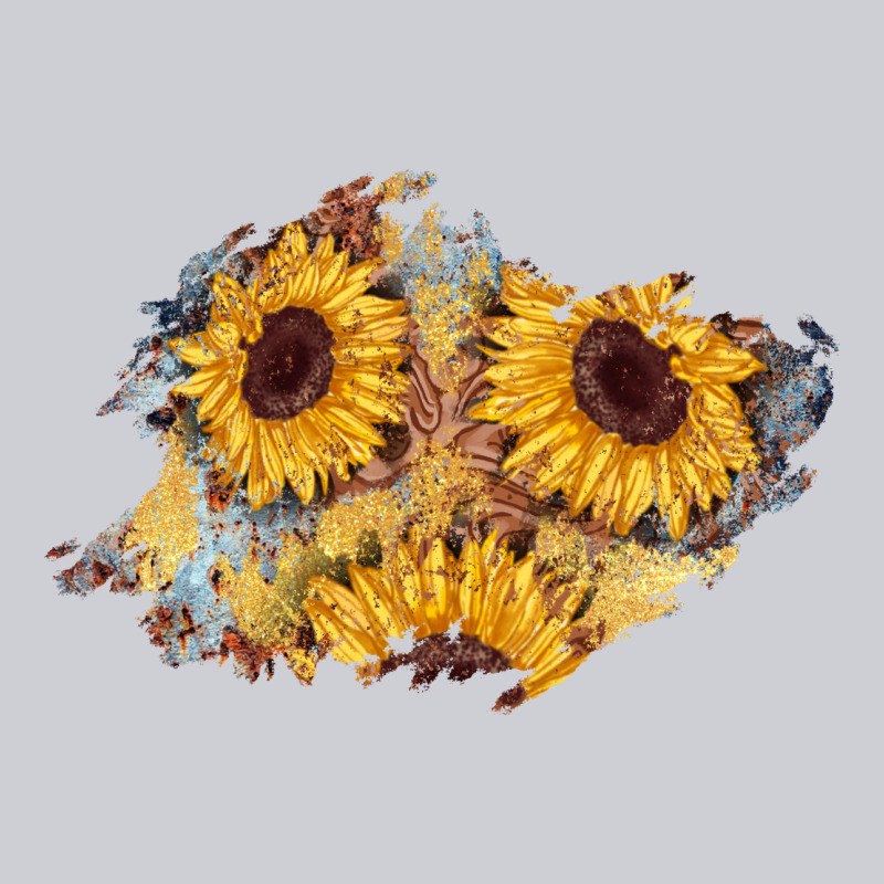 Sunflower Glitter Leather Patch Heavyweight Sweatshirt by AdoDesignShop | Teevron