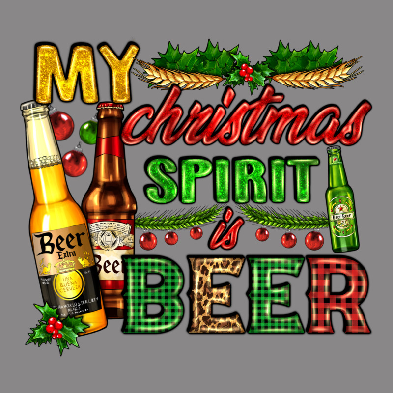 My Christmas Spirit Is Beer With Beer Bottles Vintage Tee by AdoDesignShop | Teevron