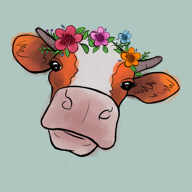 Cow With Flowers Premium Sweatshirt by Bettercallsaul | Teevron