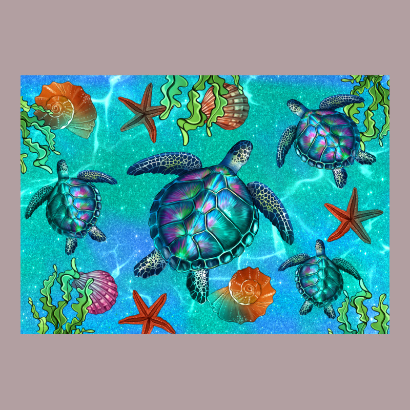 Turtle Seashells Starfish Vintage Hoodie by Artiststas | Teevron