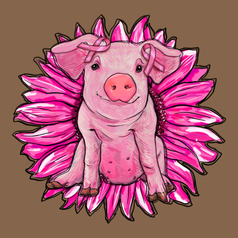 Pink Sunflower Pig Premium Tee by RanaPortraitStore | Teevron