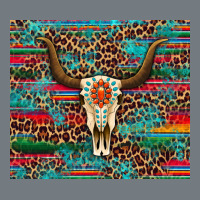 Western Serape Leopard Bull Skull Turquoise Tumbler Heavyweight Sweatshirt | Teevron