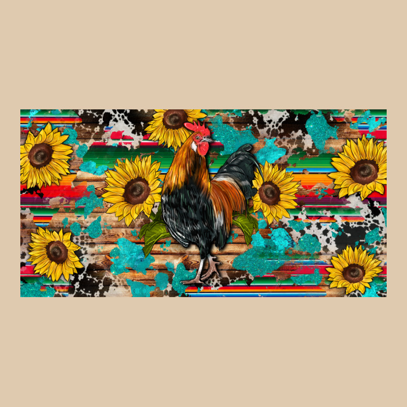 Western Coop Animals Rooster Sunflowers Cowhide Wooden Serape Glitter Heavyweight Sweatshirt by Artiststas | Teevron