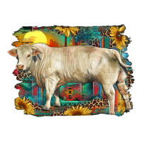 western charolais bull and aztec sunflower background | Teevron