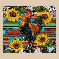 Western Coop Animals Rooster Sunflowers Cowhide Wooden Serape Glitter Heavyweight Sweatshirt | Teevron