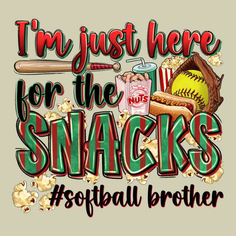 I'm Just Here For The Snacks #softball Brother Heavy Core Tee by Zillion Design Studio | Teevron