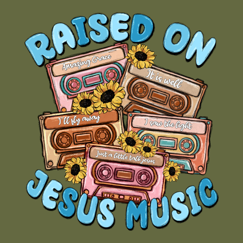 Raised On Jesus Music Long Sleeve Tee by MaliasSmallBusiness | Teevron