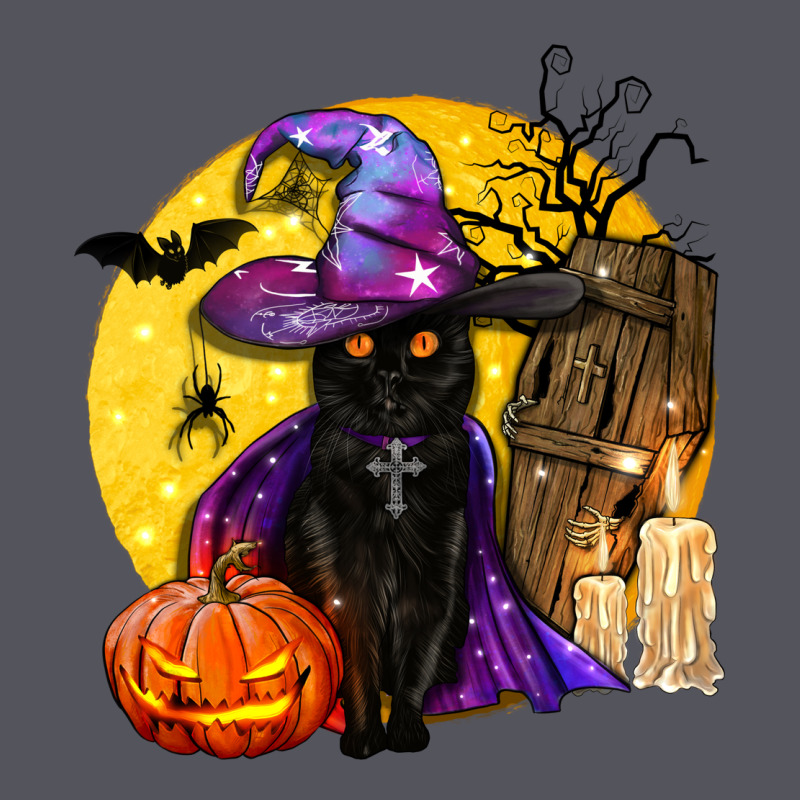 Black Witch Cat Coffin And Moon Vintage Hoodie by BundleAndBundleShop | Teevron