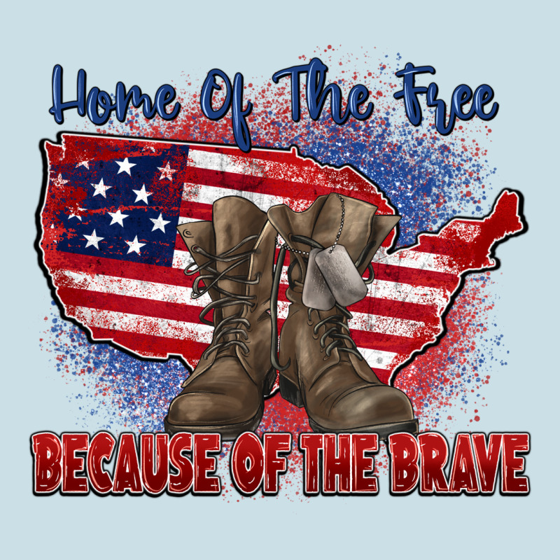 Home Of The Free Because Of The Brave Ladies Tee by Zillion Design Studio | Teevron