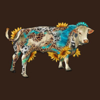 Charolais Bull With Sunflowers And Gemstone Western Patterns Heavy Core Tee | Teevron