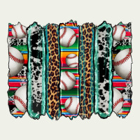 Baseball Serape Cowhide Turquoise Leopard Glitter  Brushstrokes Urban Heavy Tee | Teevron