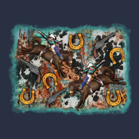 Bucking Bronco Rodeo Revolver Western Background Heavyweight Sweatshirt | Teevron