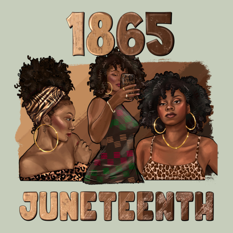 1865 Juneteenth Melanin With Afro Ladies Tee by texasbilliewilder | Teevron