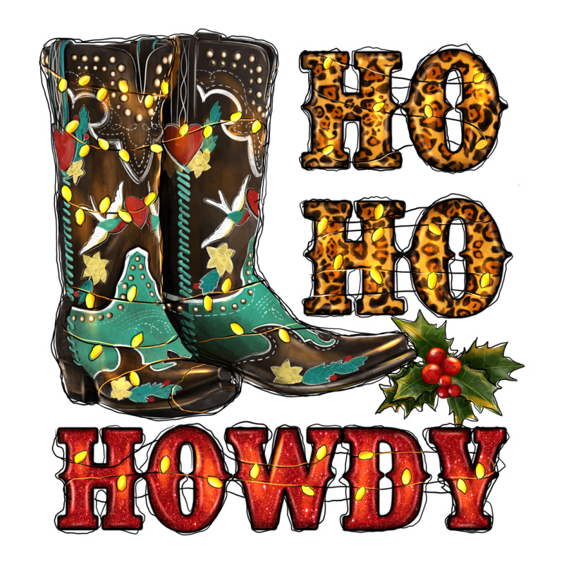 Christmas Cowboy Boots Ho Ho Howdy Premium Tee by RanaPortraitStore | Teevron