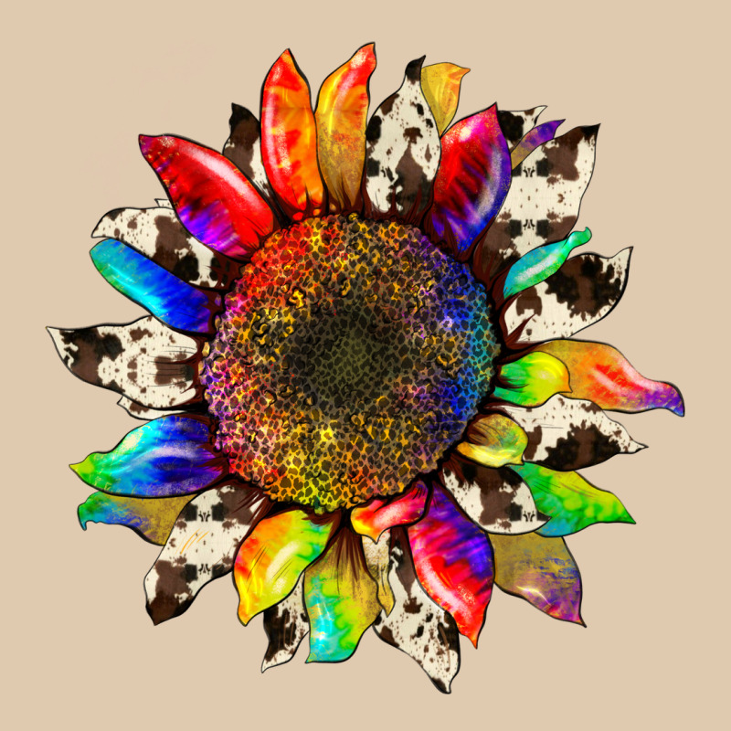 Tie Dye Sunflower With Cowhide Heavyweight Sweatshirt by Artiststas | Teevron