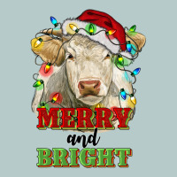 Merry And Bright Charolais Cattle Cow With Christm Heavy Core Tee | Teevron