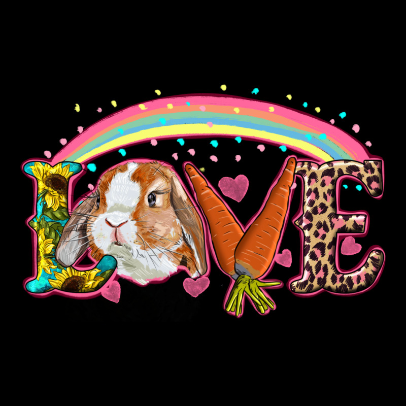 Easter Bunny Love With Rainbow Ladies Tee by RanaPortraitStore | Teevron