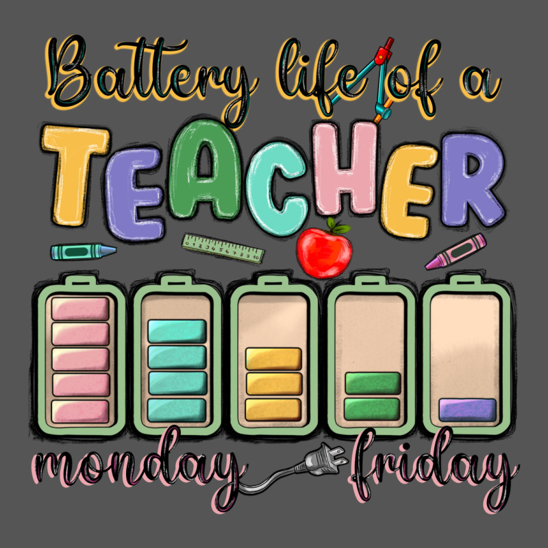 Battery Life Of A Teacher Monday Friday Zipper Hoodie by MaliasSmallBusiness | Teevron