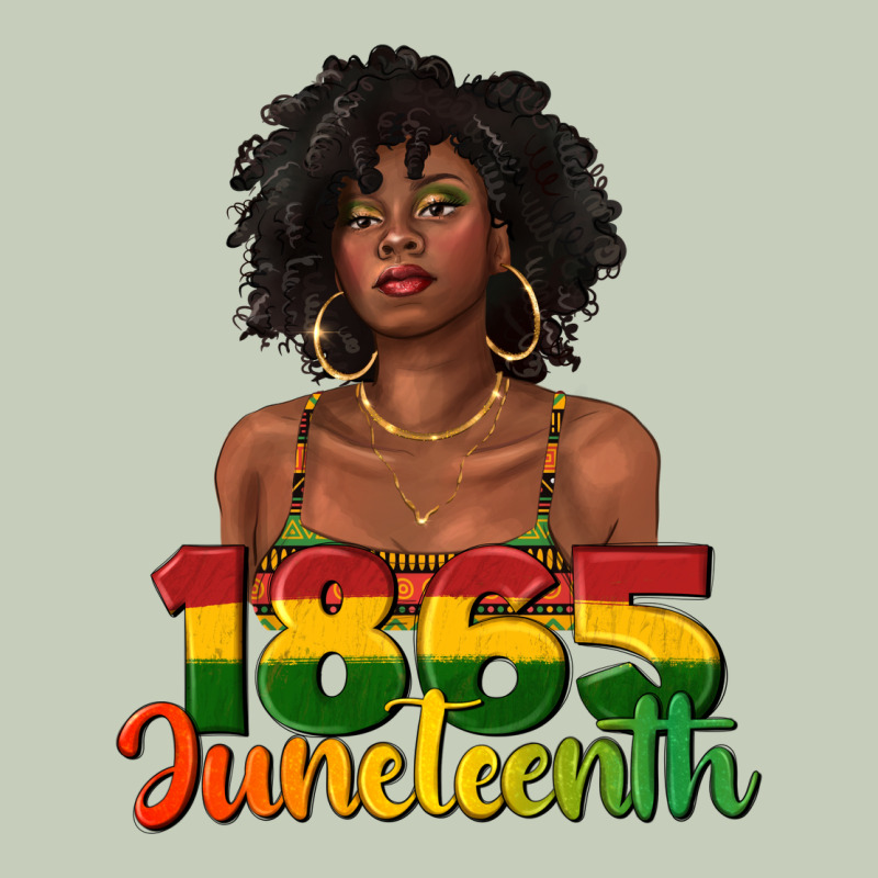 1865 Juneteenth With Afro Black Woman Ladies Tee by texasbilliewilder | Teevron