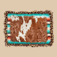 Leopard Serape Cowhide  Leather Background Heavyweight Sweatshirt | Teevron