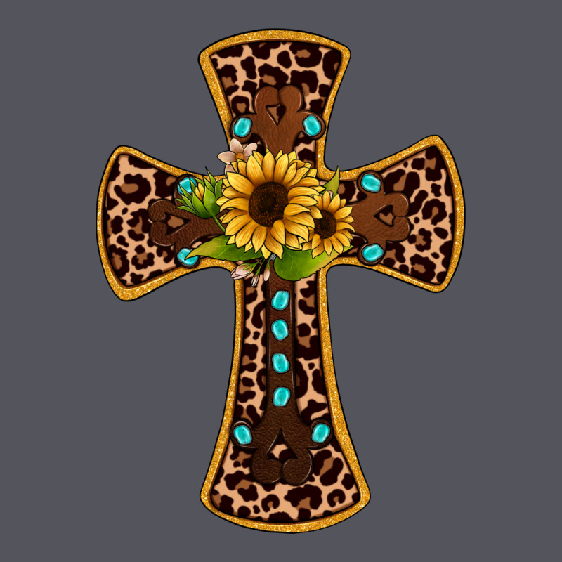 Leopard Gemstone Sunflower Cross Vintage Hoodie by JahusDesignShop | Teevron