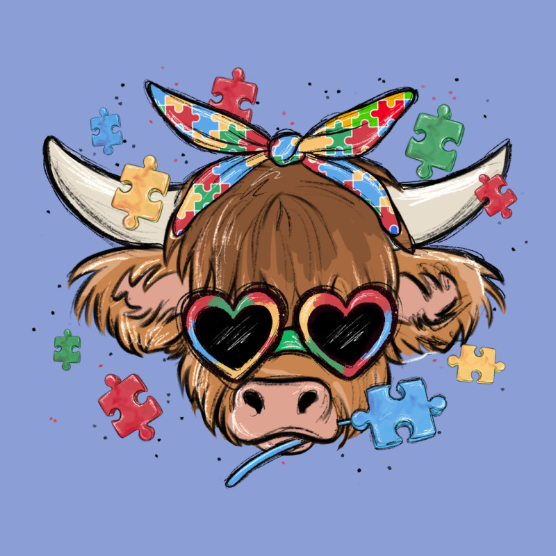 Autism Awareness Cow Long Sleeve Tee by MaliasSmallBusiness | Teevron