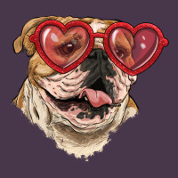 English Bulldog With Love Glass Heavyweight Hoodie | Teevron