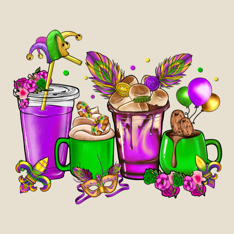 Mardi Gras Coffee Cups Urban Hoodie by HowdyJamesFarm | Teevron