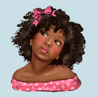 Afro Black Girlchild Kiss With Bow Ladies Tee | Teevron