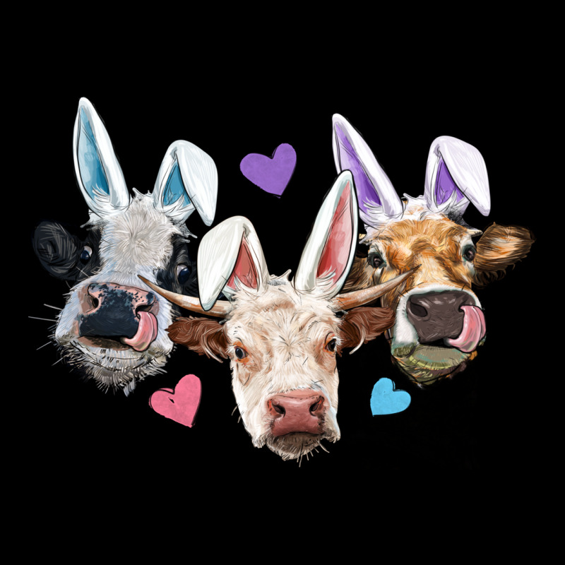 Easter Cows With Bunny Ears Ladies Tee by RanaPortraitStore | Teevron