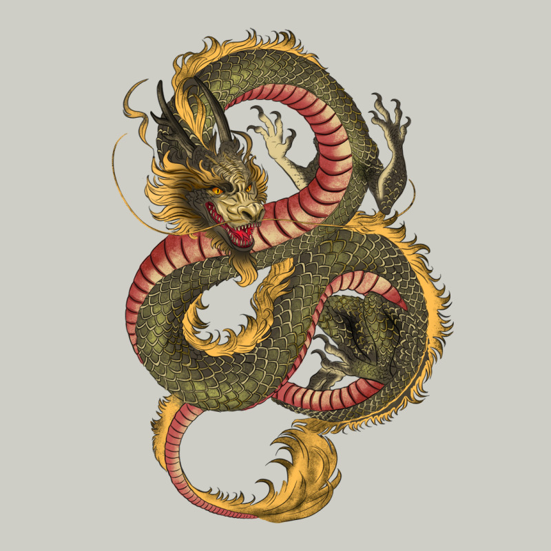 Green And Yellow Dragon Heavyweight Hoodie by RanaPortraitStore | Teevron