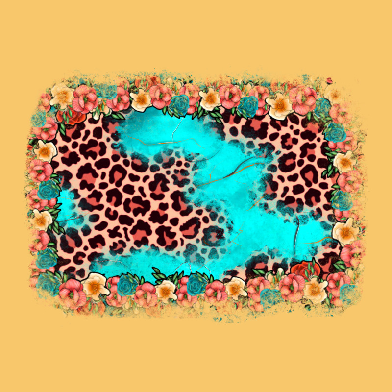 Easter Leopard Turquoise Background Vintage Hoodie by JahusDesignShop | Teevron