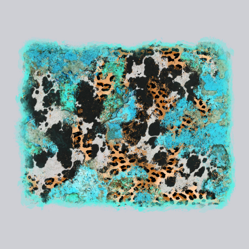 Turquoise Cowhide Leopard Background Heavyweight Sweatshirt by AdoDesignShop | Teevron