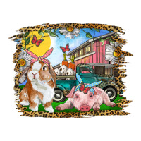 Easter Farm Bunny And Pig Ladies Tee | Teevron